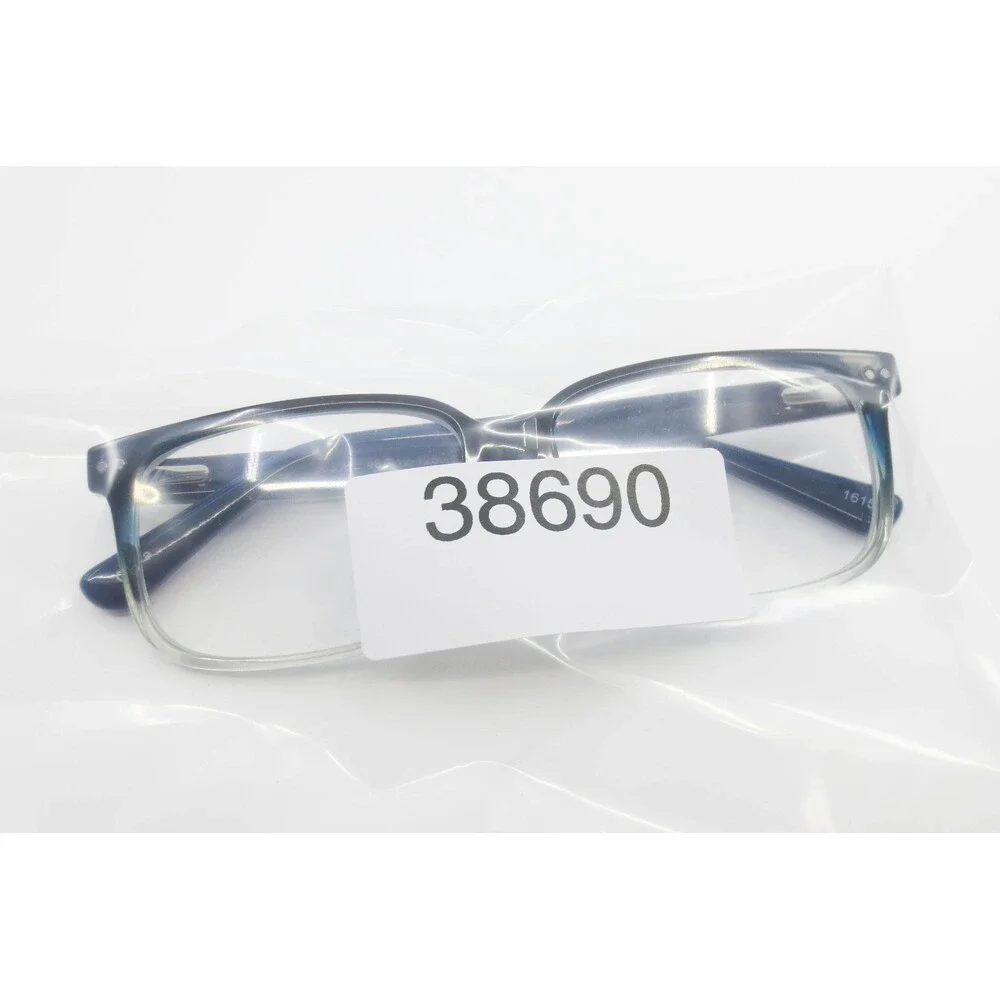 Blue Clear Gradient Rectangular Eyeglasses Frames KP7003 BL 48-12-125 Demo